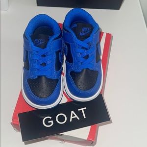 Kids black and blue dunks
